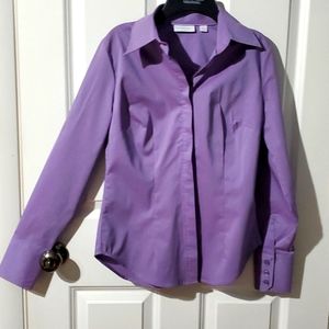 Purple button down shirt
